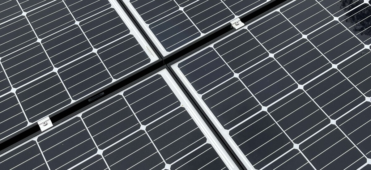 Solar panels that have been cleaned